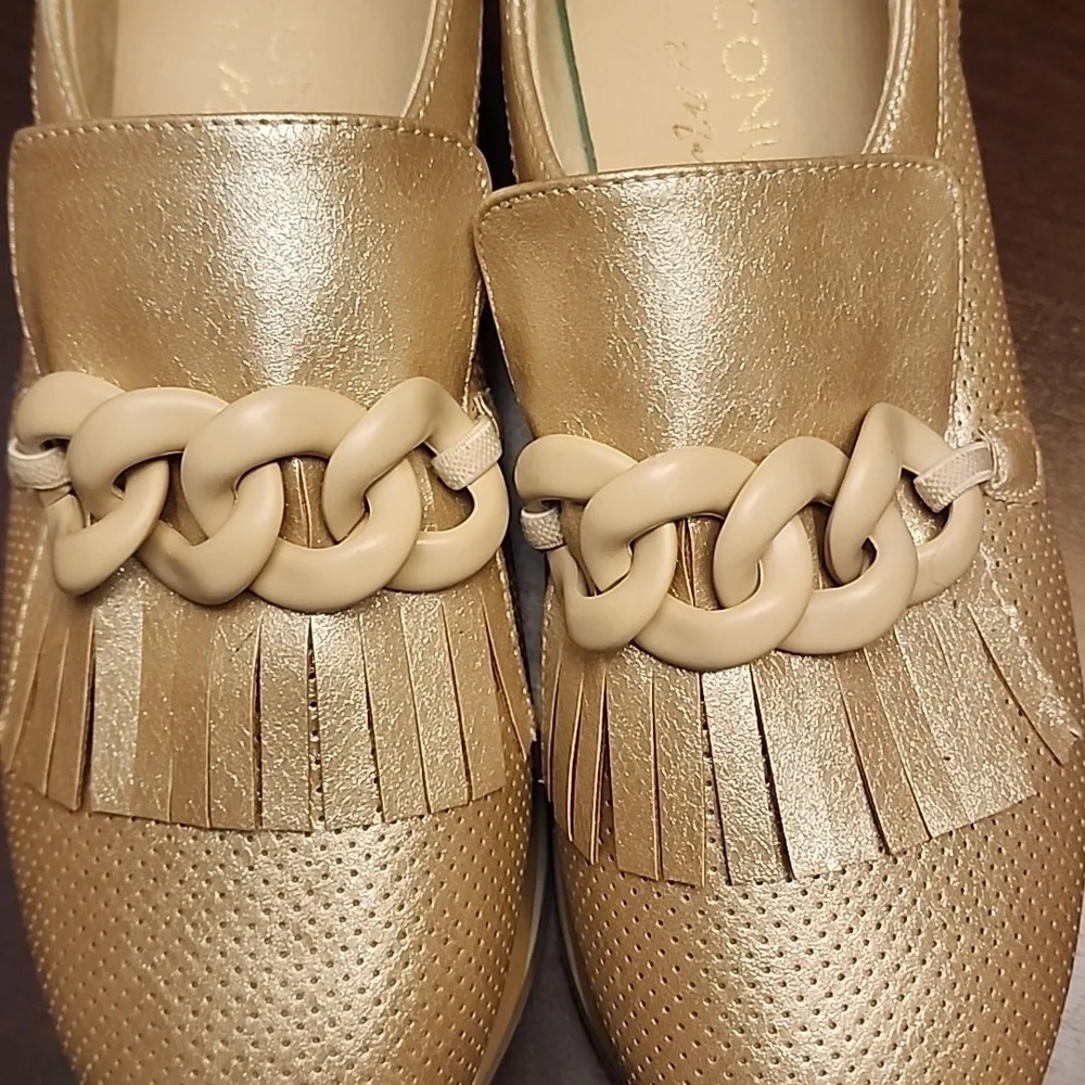 Coconut by Matisse Gold Bess Platform Loafer sz 9
